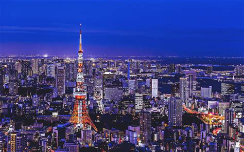 Download wallpapers 4k, Tokyo Tower, HDR, cityscapes, TV tower ...