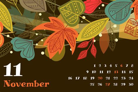 November Calendar Design Naoma Vernice