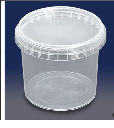 Plain Transparent 1200 Ml Plastic Round Container At 1 Piece In Kolkata