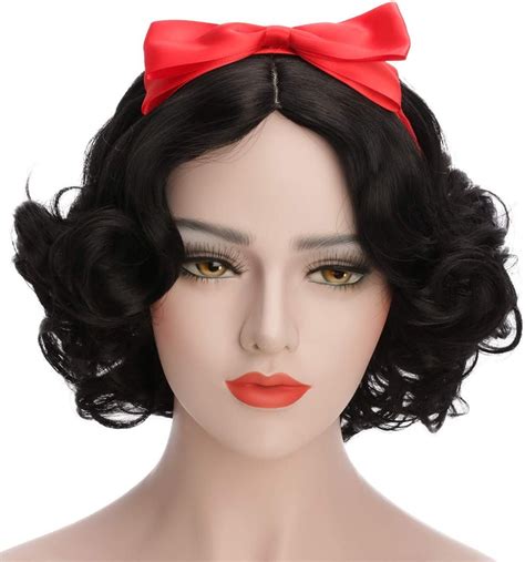 Karlery Adult Women Short Bob Wave Black Cosplay Wig