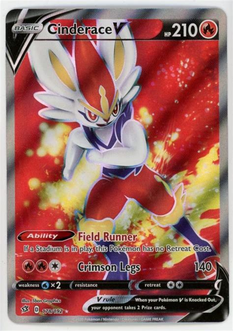 Pokemon Cinderace V Full Art Rebel Clash 178 192 Froggers House Of Cards