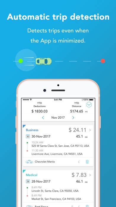 Swift Miles Mileage Tracker Screenshot