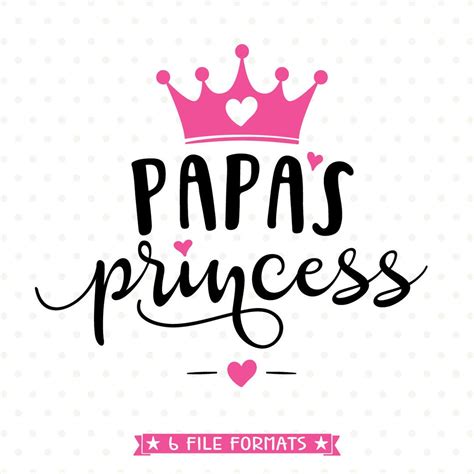 Papas Prinzessin SVG Mädchen Shirt SVG Krone svg Papas Mädchen SVG