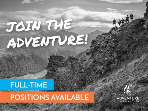 Jobs | Adventure Southland Ltd