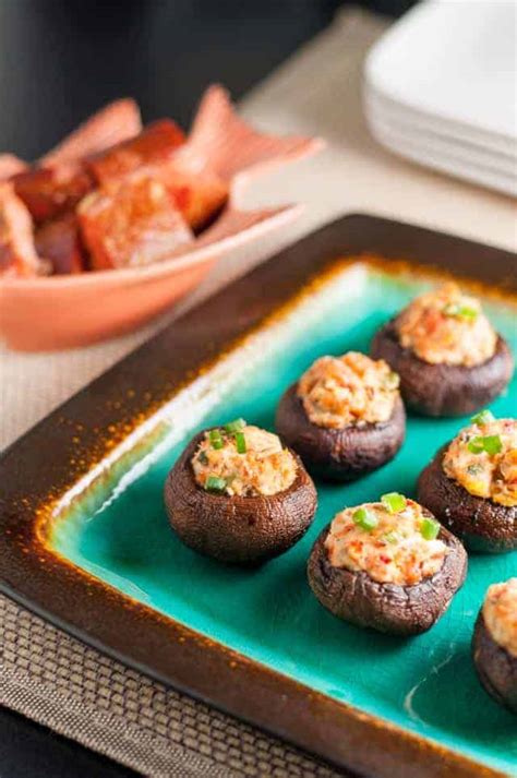 Smoked Salmon Goat Cheese Stuffed Mushrooms Flavour And Savour