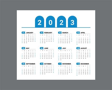 Kalender Happy New Year Design Kostenlose Vektor Illustration