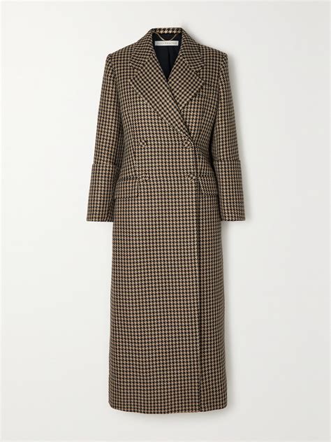 Emilia Wickstead Maddy Houndstooth Wool Blend Coat In Camel ModeSens