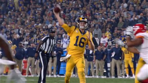 Jared Goff Slow Motion Pass Throw Quarterback NFL Rams YouTube