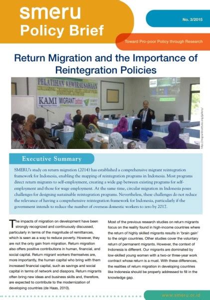 Return Migration and the Importance of Reintegration Policies ...