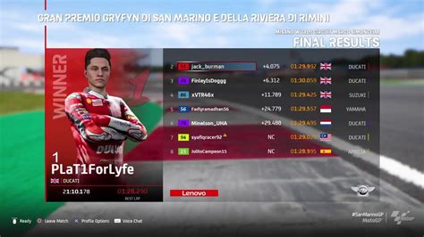 MotoGP 22 VollGazzRacing Season 8 Division 1 Round 2 San Marino