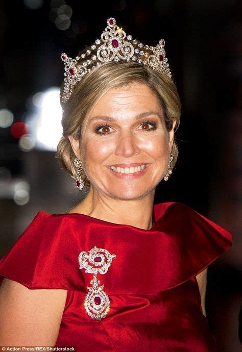 Maxima Looked Resplendent In A Ruby And Diamond Three Pronged Tiara For