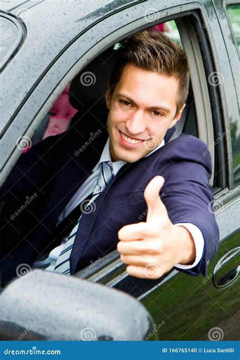 Happy Man In His New Car Stock Photo Image Of Expensive 166765140