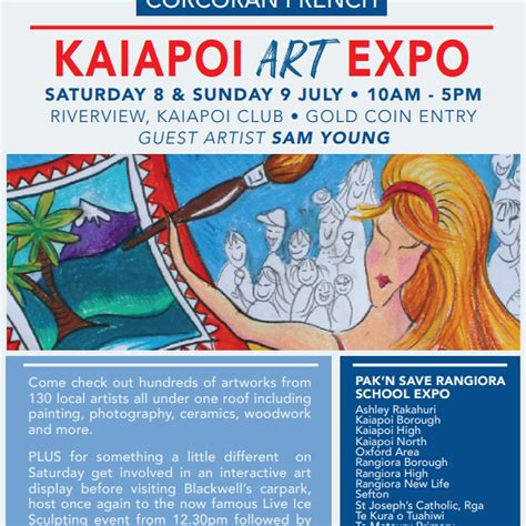 Kaiapoi Art Expo 8 And 9 July — 23rd June 2023 Newsletterpānui