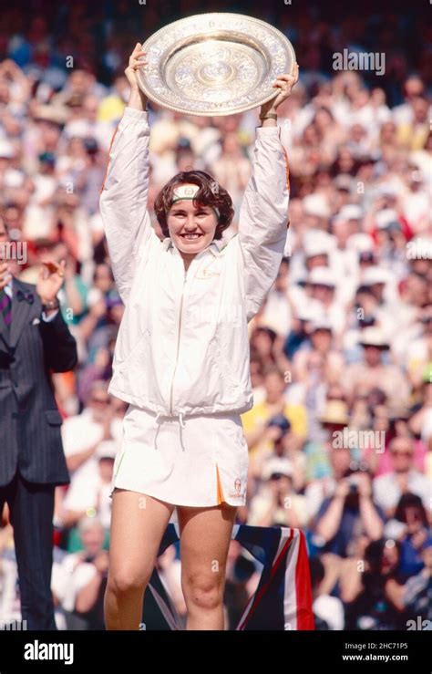 Swiss tennis player Martina Hingis, Wimbledon, UK 1997 Stock Photo - Alamy