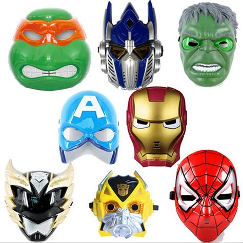 Superhero Masks Full Face Kids Game Cosplay Party Mask Led Eye Light