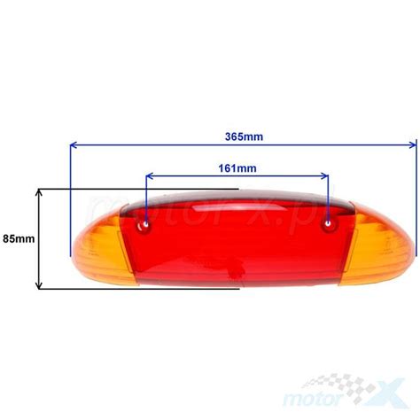 Klosze lampy tylnej żółte prążkowane Romet 787 Barton Huragan Longjia