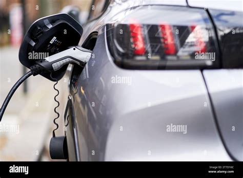 File Photo Dated 050321 Of A Electric Car Plugged Into A Electric