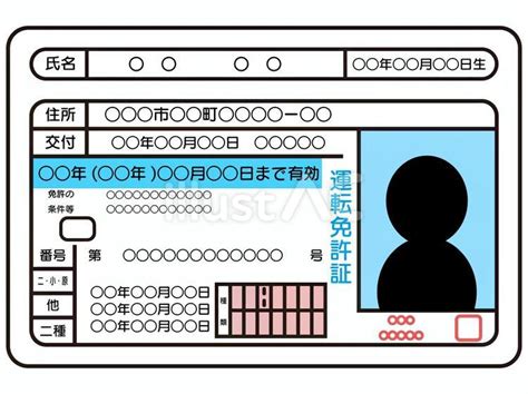 運転免許証イラストイラスト No 24789755｜無料イラスト・フリー素材なら「イラストac」