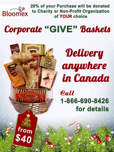 Holiday Gift Baskets: Bloomex's Corporate GIVE Baskets: Gift Baskets for employees or clients ...