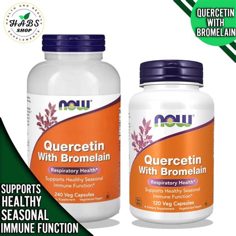 Onhand Now Foods Quercetin With Bromelain 120 Veg Capsules Or 120 Veg