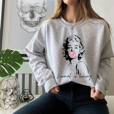 Marilyn Monroe Sweatshirt Womens Sweatshirts Etsy