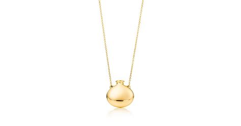 Elsa Peretti® Bottle round bottle pendant in 18k gold, mini. | Tiffany ...