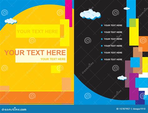 Page layout of the booklet stock vector. Illustration of blank - 15787957