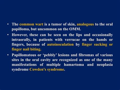 Benign Tumors Of Epithelial Origin Of Oral Cavity PPT