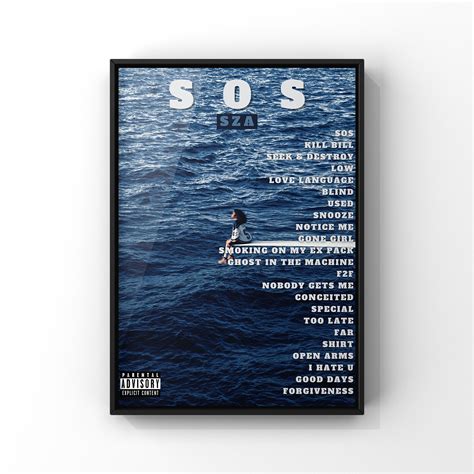 Sza Sos Album Poster Custom Album Cover Music Poster Sold By Ashish