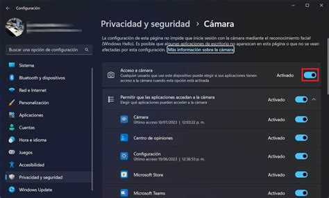 Cómo activar o desactivar la webcam en Windows 11