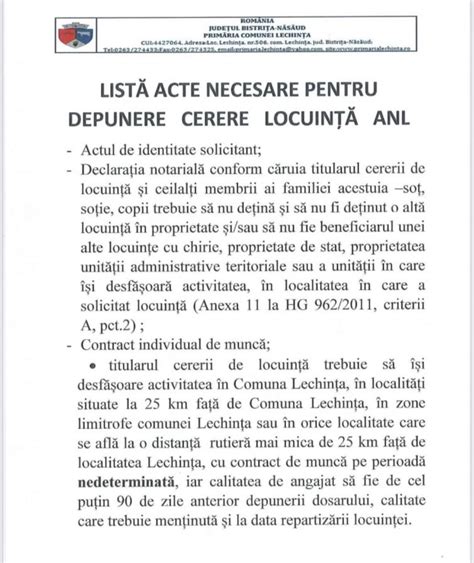 Primăria Lechința Se pot depune cereri pentru locuințe ANL StiriBN