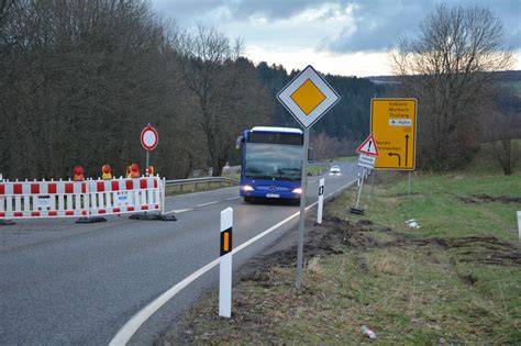 Sperrung Auf B327 Bald Weg Endspurt An Baustelle Bei Malborn