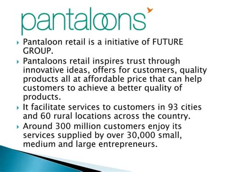 Pantaloon ss | PPT | Free Download