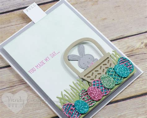 Peek A Boo Bunny Easter Card Feat Basket Bunch Bundle Stampin Up