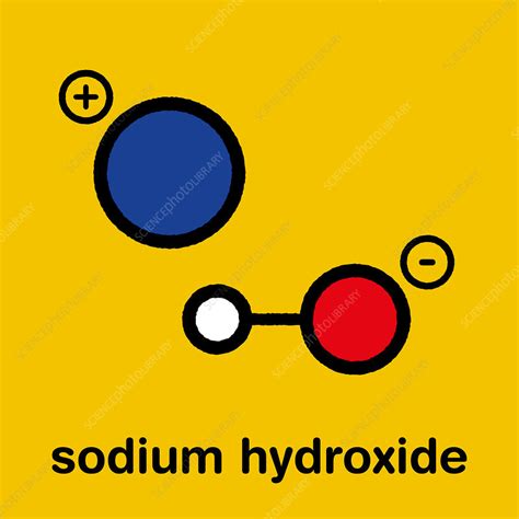 Sodium Hydroxide Chemical Structure Illustration Stock Image F027 9457 Science Photo Library