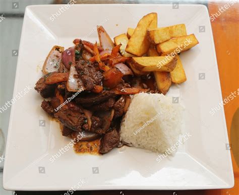 Traditional Peruvian Dish Lomo Saltado Beef Saltado Lomo Saltado Is