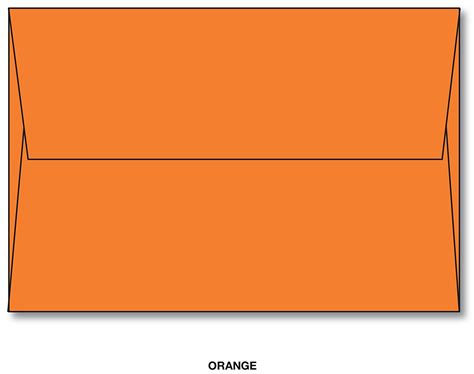 Orange - A7 Bright Color Envelopes - 5 1/4 x 7 1/4 (for 5x7 cards) - Pack of 50 Envelopes ...