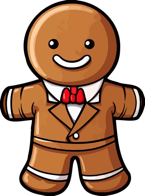 Ai Generated Gingerbread Man Clipart Design Illustration 36520555 Png