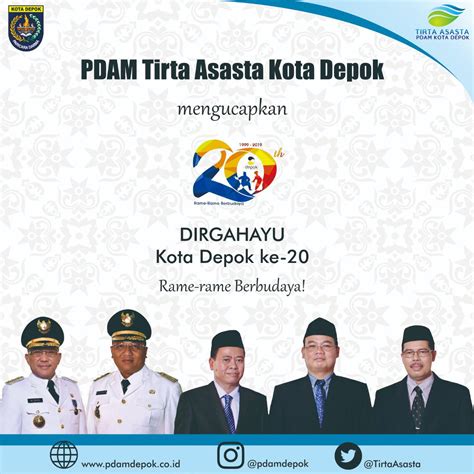 Tirta Asasta Depok SELAMAT HARI JADI KOTA DEPOK KE 20