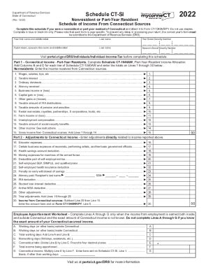 Ct Drs Schedule Ct Si Fill And Sign Printable Template Online