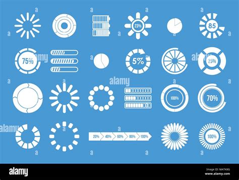 Loading icon blue set vector Stock Vector Image & Art - Alamy