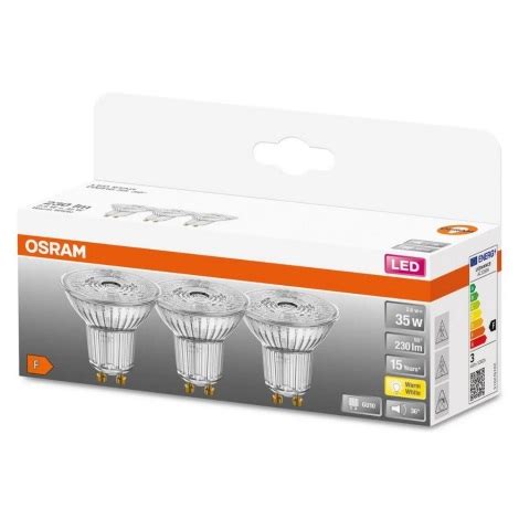 SET 3x LED Leuchtmittel PAR16 GU10 2 6W 230V 2700K Osram Beleuchtung De