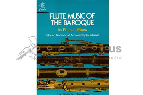 Flute Music Of The Baroque For Flute And Piano