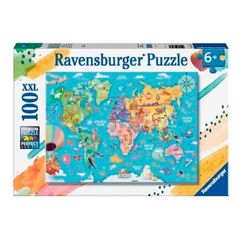 Paniate Ravensburger Puzzle Mappa Del Mondo Pezzi Xxl