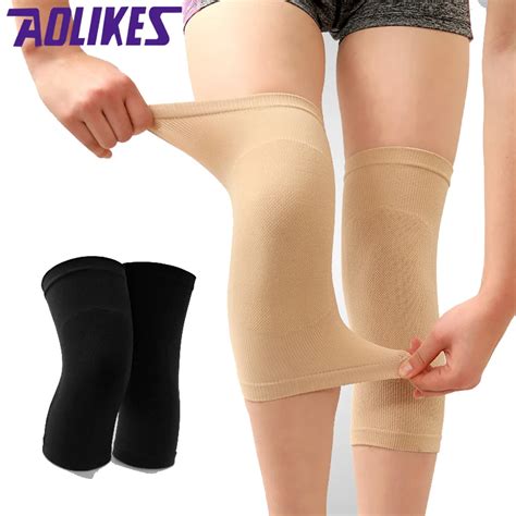 AOLIKES 1 Pair Nylon Thin Knee Brace Men Women S M L Elastic Knee Pad