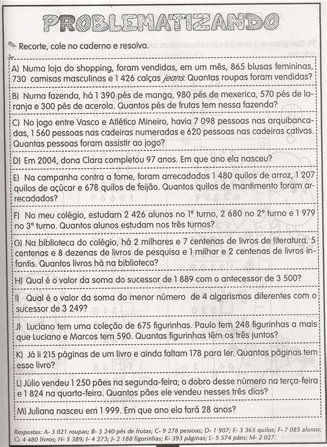 Situacao Problema 5 Ano - Atividades Situação Problema 5 Ano - ZULEDU