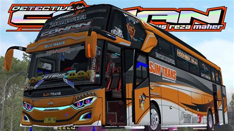 SJM Trans Detective Conan Livery Kodename XHD Rombak JB3 Bussid YouTube