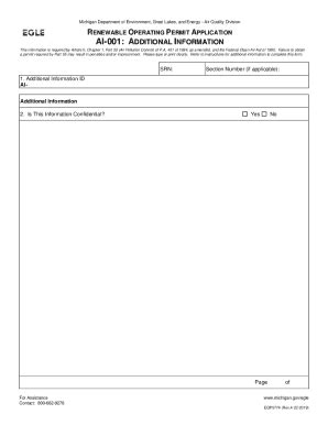 Fillable Online AI 001 Additional Information Form EQP 5774 Fax Email