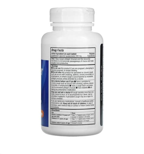 NATURE’S WAY AIR-POWER GUAIFENESIN EXPECTORANT, 100 TABLETS – Health Online