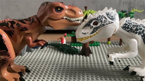 Lego Indominus Rex Vs T Rex Youtube